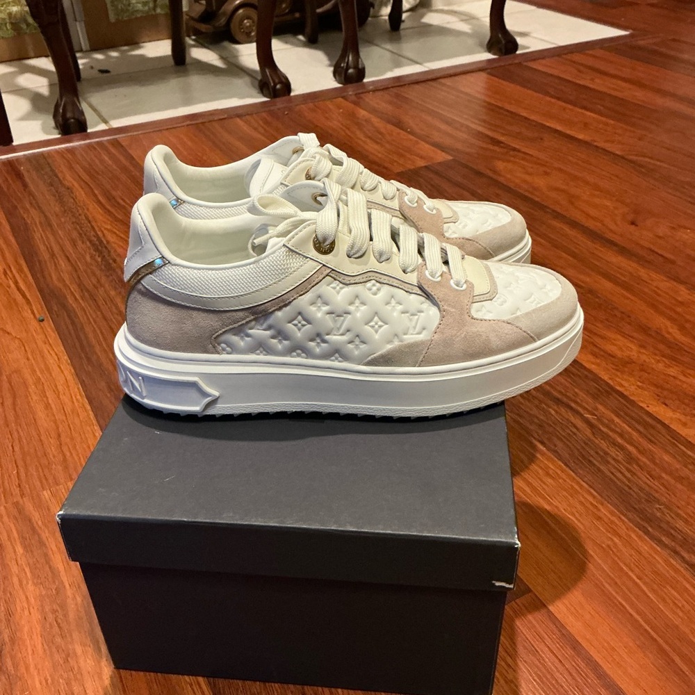 Louis Vuitton Cream and White Sneakers
